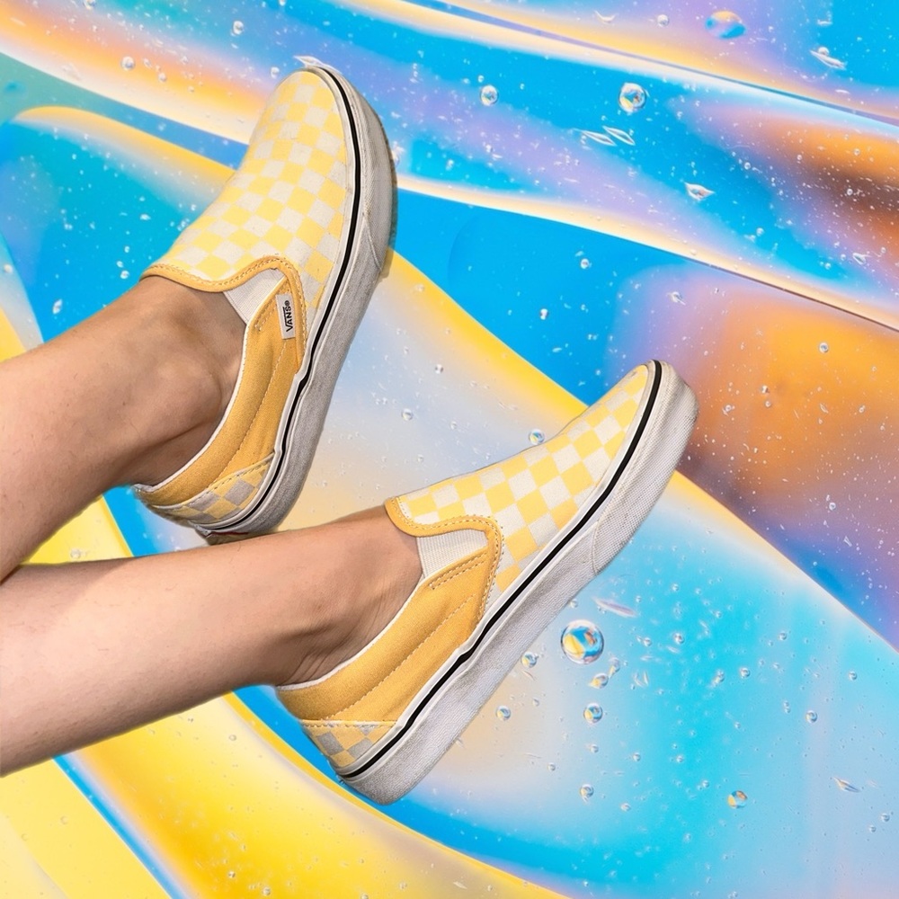 Vans Slip ons Checkerboard Flax